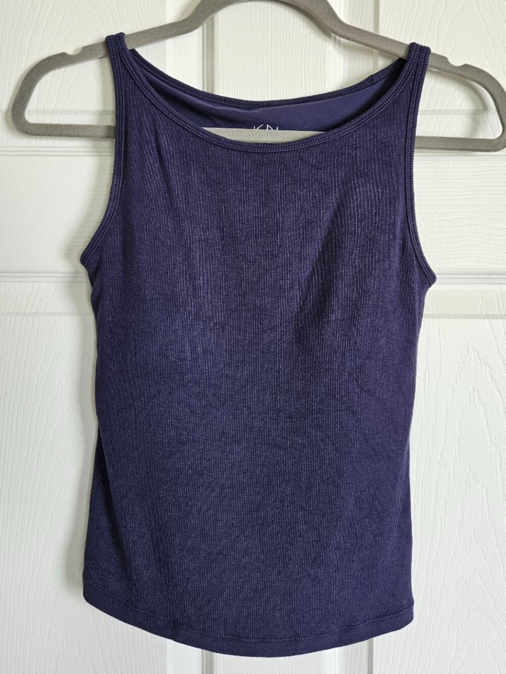 Klassy Network - Ribbed Dainty Boat Neck Brami Tank - Small